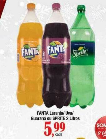 Supermercados Unidos Fanta Laranja Uva Guaraná Ou Sprite oferta