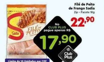 Supermercado Lavapés Filé De Peito De Frango Sadia oferta