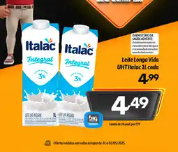 Supermercados Big Compra Leite Longa Vida UHT Italac cada oferta