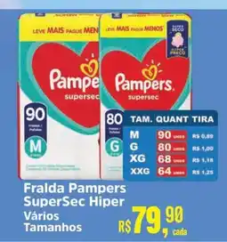 Supermercados Mateus Fralda Pampers SuperSec Hiper oferta