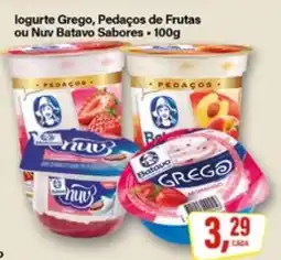 Rede Supermarket Iogurte Grego, Pedaços de Frutas ou Nuv Batavo Sabores oferta