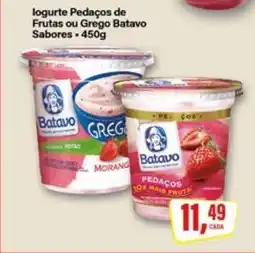 Rede Supermarket Iogurte Pedaços de Frutas ou Grego Batavo Sabores oferta
