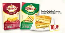 Rede Supermarket Queijos Fatiados Prato ou Mussarela Président oferta