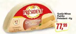 Rede Supermarket Queijo Minas Padrão Président oferta