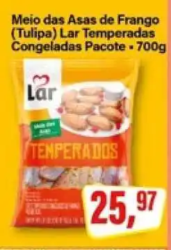 Rede Supermarket Meio das Asas de Frango (Tulipa) Lar Temperadas Congeladas Pacote - 700g oferta
