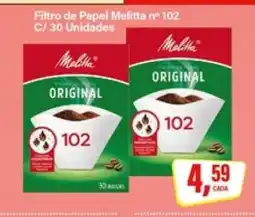 Rede Supermarket Filtro de Papel Melitta nº 102 oferta