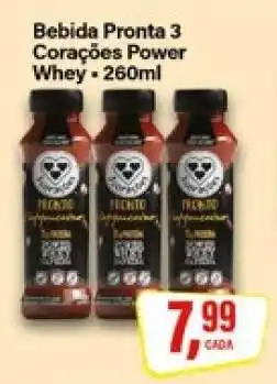 Rede Supermarket Bebida Pronta 3 Corações Power Whey oferta
