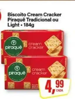 Rede Supermarket Biscoito Cream Cracker Piraquê Tradicional ou Light oferta