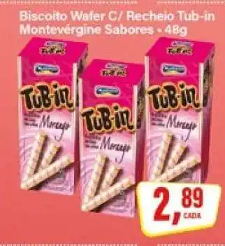 Rede Supermarket Biscoito Wafer C/ Recheio Tub-in Montevérgine Sabores oferta