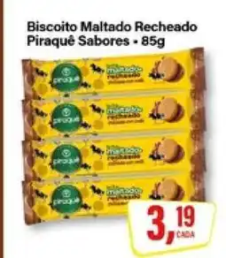 Rede Supermarket Biscoito Maltado Recheado Piraquê Sabores oferta