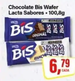 Rede Supermarket Chocolate Bis Wafer Lacta Sabores oferta