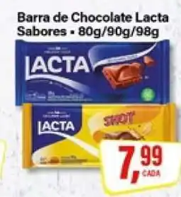 Rede Supermarket Barra de Chocolate Lacta Sabores oferta