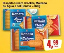 Rede Supermarket Biscoito Cream Cracker, Maizena ou Água e Sal Renata - 360g oferta
