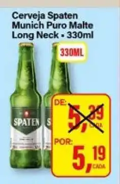 Rede Supermarket Cerveja Spaten Munich Puro Malte Long Neck - 330ml oferta