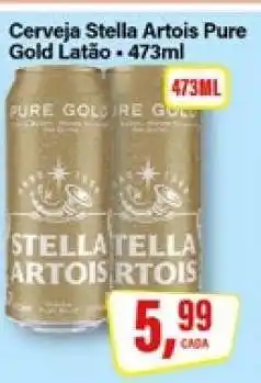 Rede Supermarket Cerveja Stella Artois Pure Gold Latão oferta
