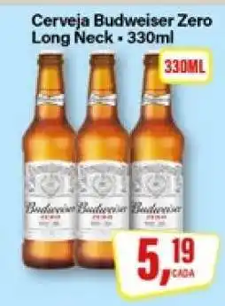 Rede Supermarket Cerveja Budweiser Zero Long Neck oferta