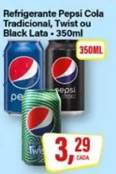 Rede Supermarket Refrigerante Pepsi Cola Tradicional, Twist ou Black Lata - 350ml oferta
