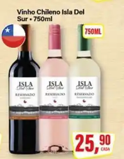 Rede Supermarket Vinho Chileno Isla Del Sur oferta