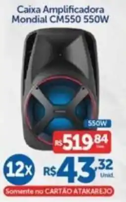 Atakarejo Caixa Amplificadora Mondial CM550 550W oferta