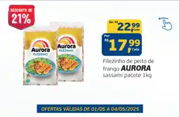 Cometa Supermercados Filezinho de peito de frango AURORA sassami pacote oferta