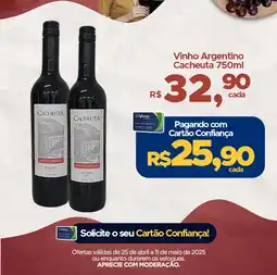 D'avó Supermercado Vinho Argentino Cacheuta oferta