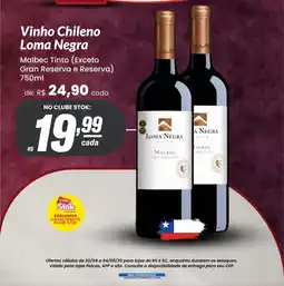 Stok Center Vinho Chileno Loma Negra oferta