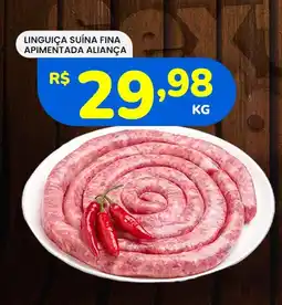 Supermercado Bergamini Linguiça suína fina apimentada aliança oferta
