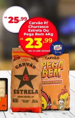Semar Supermercado Carvão P/ Churrasco Estrela Ou Pega Bem oferta