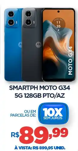 DB Supermercados Smartph moto g34 5g 128gb pto/az oferta