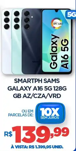 DB Supermercados Smartph sams galaxy a16 5g 128g gb az/cza/vrd oferta
