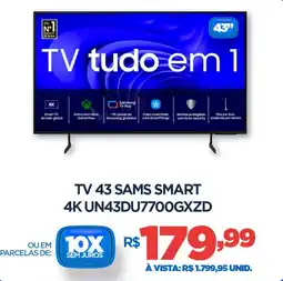 DB Supermercados Tv 43 sams smart 4K UN43DU7700GXZD oferta