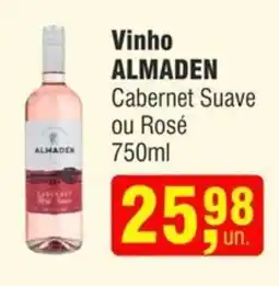 Higa Atacado Vinho ALMADEN Cabernet Suave ou Rosé oferta