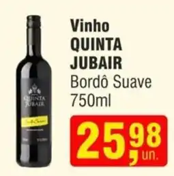 Higa Atacado Vinho QUINTA JUBAIR Bordô Suave oferta
