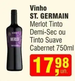 Higa Atacado Vinho ST. GERMAIN Merlot Tinto Demi-Sec ou Tinto Suave Cabernet oferta