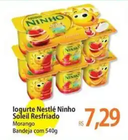 Atacadão logurte Nestlé Ninho Soleil Resfriado Morango Bandeja oferta