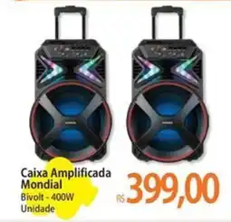 Atacadão Caixa Amplificada Mondial Bivolt - 400W Unidade oferta