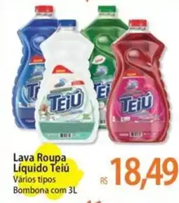 Atacadão Lava Roupa Líquido Teiú Vários tipos Bombona oferta