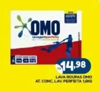 Bramil Supermercados Lava roupas Omo At. Conc. Lav. Perfeita 1.6kg oferta