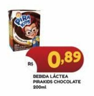 Bramil Supermercados Bebida lactea Pirakids chocolate 200ml oferta