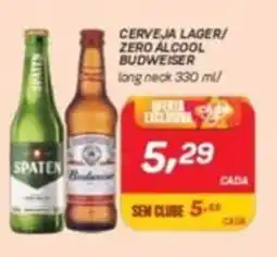 GBarbosa Cerveja lager/ zero alcool budweiser long neck oferta