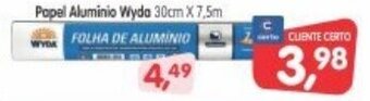 Cercadão Papel Aluminio Wyda 30cmx7.5m oferta