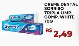 Creme dental sorriso tripla limp. comp. white