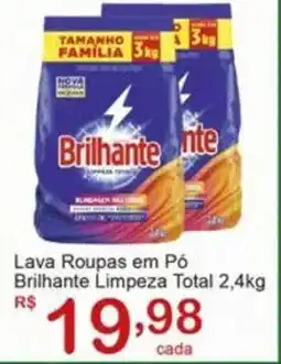 Giga Atacado Lava Roupas em Pó Brilhante Limpeza Total oferta