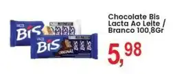 Federzoni Supermercados Chocolate Bis Lacta Ao Leite / Branco oferta