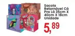 Sacola Retornável Cá Pra Lá