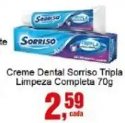Negreiros Creme Dental Sorriso Tripla Baby Limpeza Completa oferta