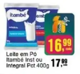 Negreiros Leite em Pó Itambé Inst ou Integral Pct oferta