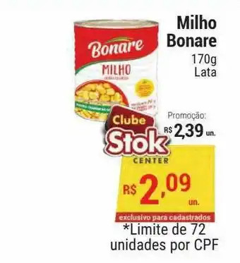 Stok Center Milho Bonare oferta