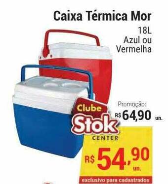 Stok Center Caixa Térmica Mor Azul Ou Vermelha oferta