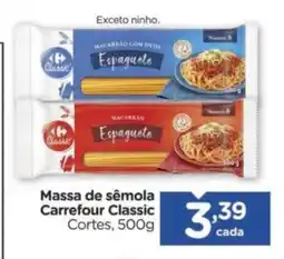 Carrefour Massa de sêmola Carrefour Classic Cortes, oferta